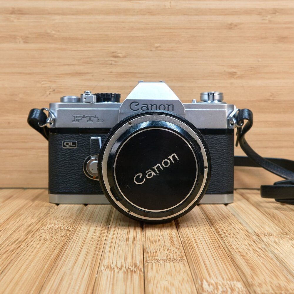 Vintage Canon Ftb QL 35mm Film Camera, with 50mm 1:1.8 FD Lens, Made in Japan